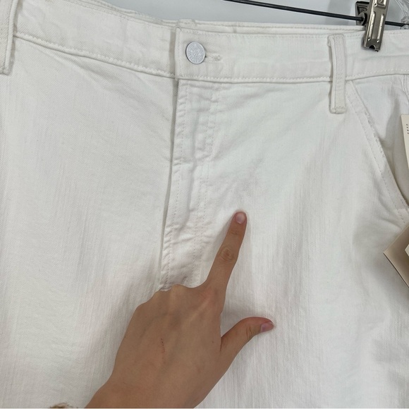 Mother The Stud Finder Sneak Wide Leg Utility Jeans in Totally Innocent 32 NWT - Picture 3 of 14